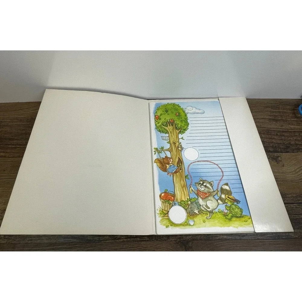 Vintage 80s Romp Arounds Pocket Folder With Stationary Pages Cards